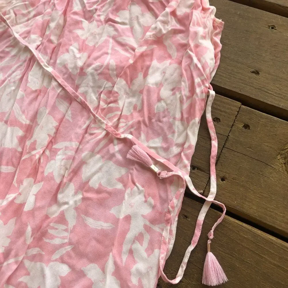 L Space Nicola Pink Floral Cover Up Dress - Picture 3 of 5